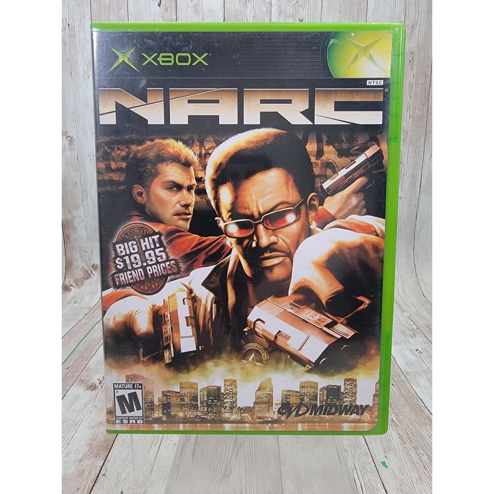 Narc (Microsoft Original Xbox, 2005) Complete CIB W/ Manual